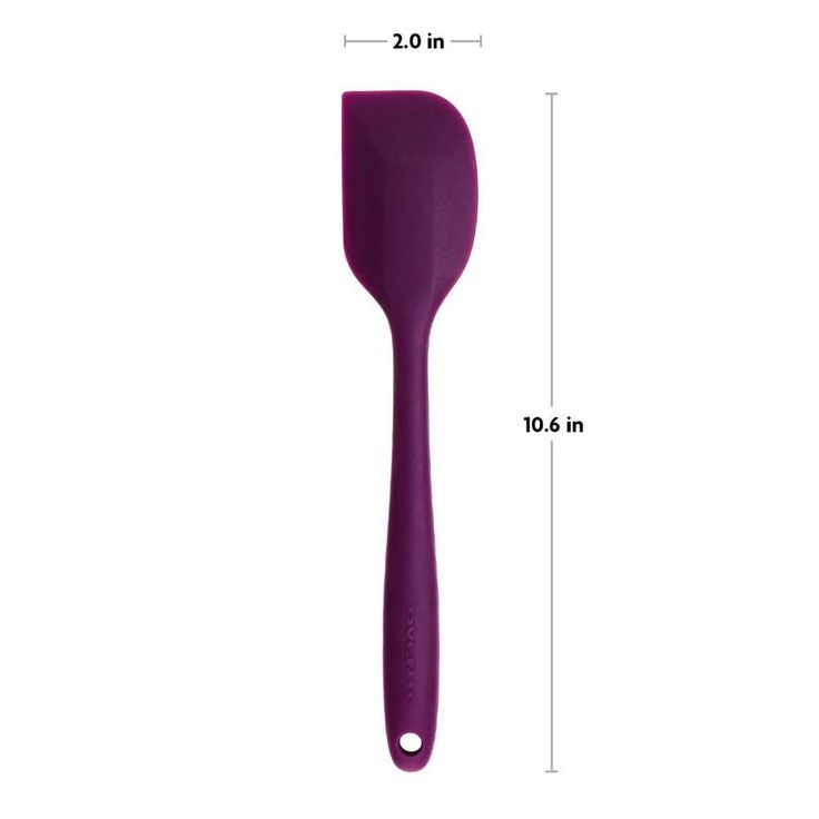 Premium Silicone BPA-Free, Spatula with Stainless Steel Core 500F Heat-Resistant, Non-Stick, Dishwasher Safe, Purple