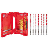 SHOCKWAVE IMPACT DUTY Titanium Drill Bit Set W/ Carbide Hammer Drill Bit Kit (22-Piece) - Super Arbor