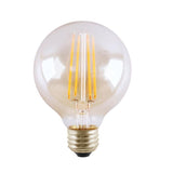 Halco Lighting Technologies 100-Watt Equivalent 7-Watt G25 Dimmable LED Clear Filament Globe Antique Vintage Light Bulb Warm White