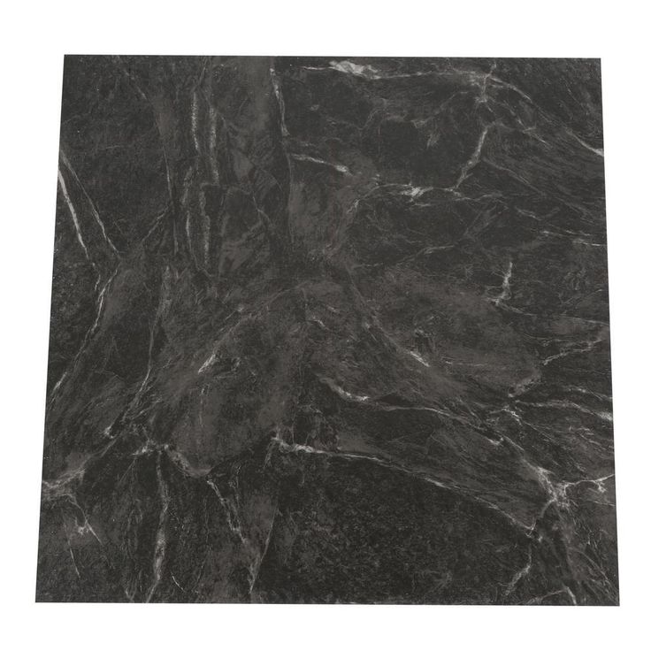 TrafficMASTER Black Marble 12 in. x 12 in. Peel and Stick Vinyl Tile (30 sq. ft. / case)