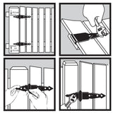 Everbilt 8 in. Black Heavy Duty Strap Hinge (2-Pack)