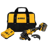 FLEXVOLT 60-Volt MAX Lithium-Ion Cordless Brushless 4-1/2 in. Angle Grinder with (1) Battery, Charger and Bonus Jig Saw