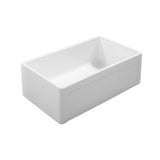 Bradstreet II Farmhouse Fireclay 30 in. Single Bowl Kitchen Sink with Strainer Drain in Crisp White - Super Arbor