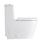 1-Piece 1.28 GPF Dual Flush High Efficiency Elongated Toilet in White, Seat Included - Super Arbor