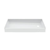 A2 60 in. x 30 in. Single Threshold Left Drain Shower Pan in White - Super Arbor