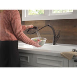 Delta Linden Venetian Bronze 1-Handle Deck-Mount Pull-Out Handle Kitchen Faucet (Deck Plate Included)