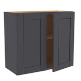 Home Decorators Collection Washington 27 in. W x 12 in. D x 24 in. H Assembled Plywood Wall Kitchen Cabinet in Valiant Onyx with Soft Close Doors
