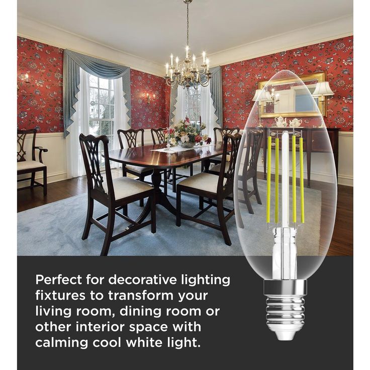 Viribright 35-Watt Equivalent B10 Dimmable E12 Candelabra Base LED Light Bulb Cool White (12-Pack) 4000K