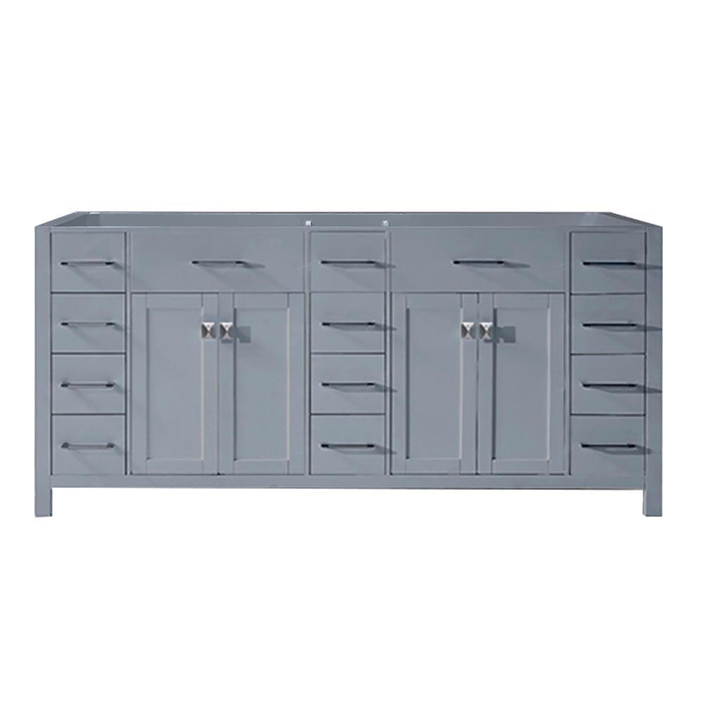 Caroline Parkway 72 in. W Bath Vanity Cabinet Only in White - Super Arbor