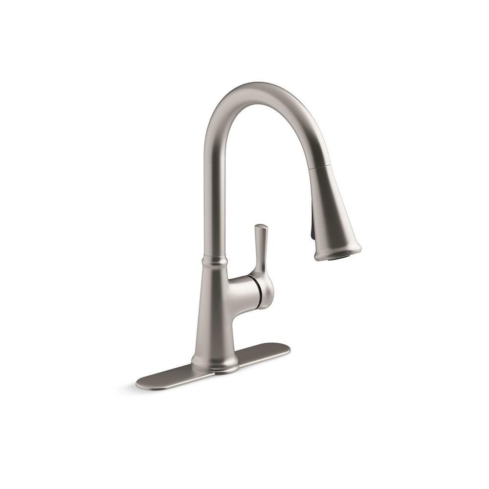 Tyne Single-Handle Pull-Down Sprayer Kitchen Faucet in Oil-Rubbed Bronze - Super Arbor