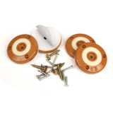2 in. Round Caramel Brown Furniture Feet Floor Protectors with Non Slip Rubber Grip (Set of 4 ) - Super Arbor