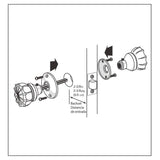 2 in. Satin Nickel Victorian Glass Knob Passage Set