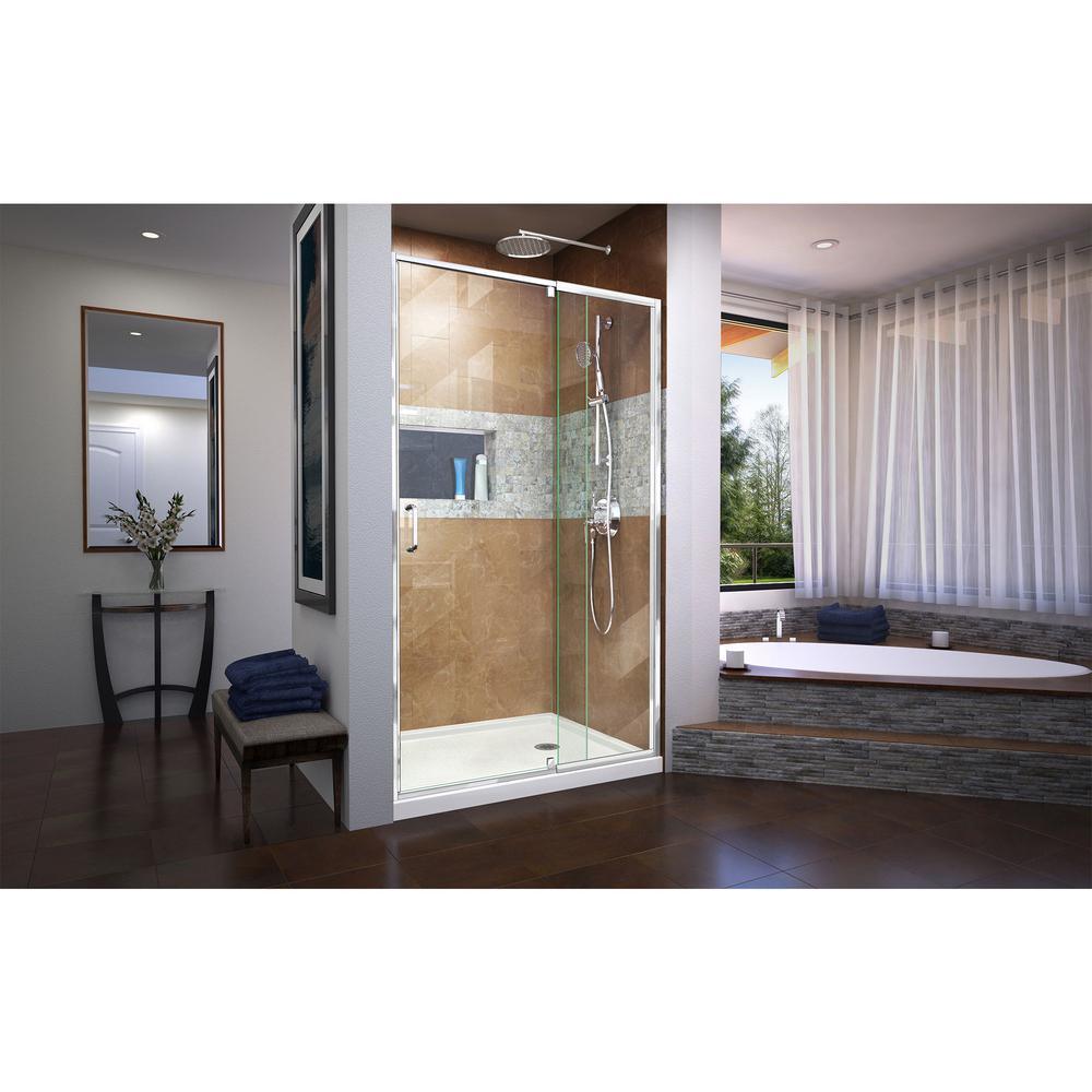 Flex 38 to 42 in. x 72 in. Framed Pivot Shower Door in Chrome - Super Arbor