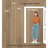 ASPEN FLOORING Eclipse White Oak 1/2 in. T x 7.5 in. W Water Resistant Wire Brushed Engineered Hardwood Flooring (31.09 sqft/case)