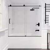 ANZZI Raymore 60 in. x 62 in. Frameless Sliding Bathtub Door in Polished Chrome