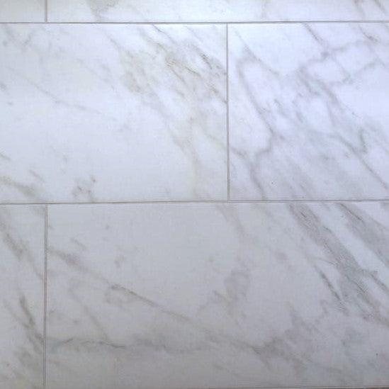 Arabescato Gold 12-in x 24-in Matte Porcelain Marble Look Floor and Wall Tile (1.92-sq. ft/ Piece)