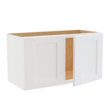 Home Decorators Collection Newport 27 in. W x 12 in. D x 15 in. H Assembled Plywood Wall Bridge Kitchen Cabinet in Pacific White with Soft Close