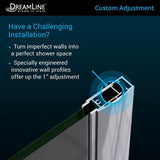 DreamLine Unidoor 24 in. W x 72 in. H Frameless Hinged Shower Door in Brushed Nickel