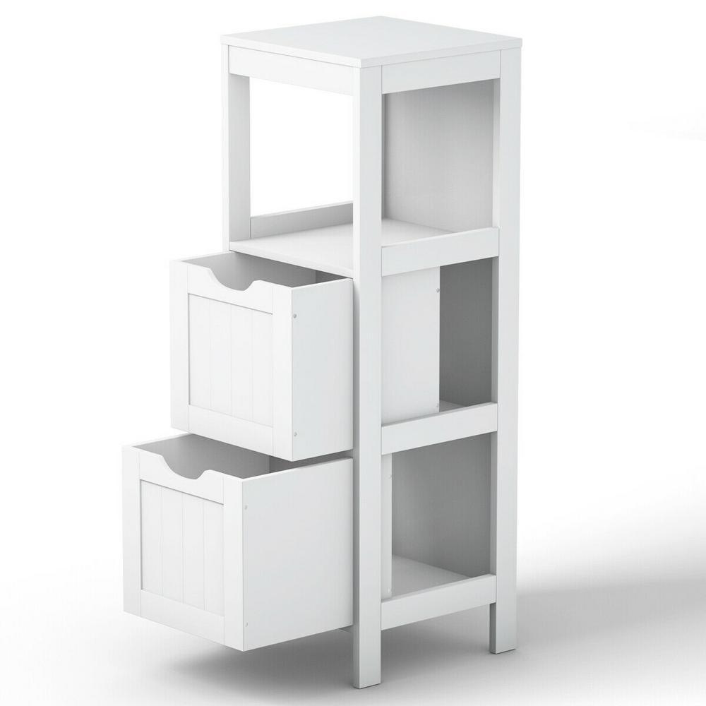 12 in. W x 35 in. H Floor Freestanding base Cabinet with 2 Drawers in White - Super Arbor