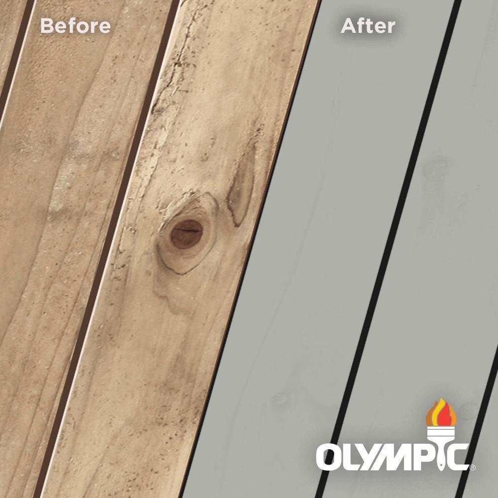 Olympic Elite 1 Gal. Flint Solid Advanced Exterior Stain and Sealant in One - Super Arbor