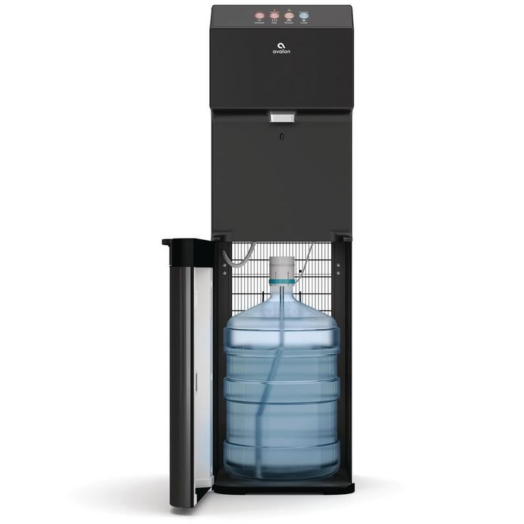 Electronic Bottom Loading Water Cooler Water Dispenser - 3 Temperatures, Self Cleaning Black Stainless Steel
