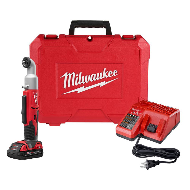 M18 18-Volt Lithium-Ion Cordless 3/8 in. 2-Speed Right Angle Impact Wrench Kit W/(1) 1.5Ah Batteries, Charger, Hard Case