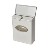 Designer Medium, Vertical, Wall Mount, Locking Mailbox, White - Super Arbor