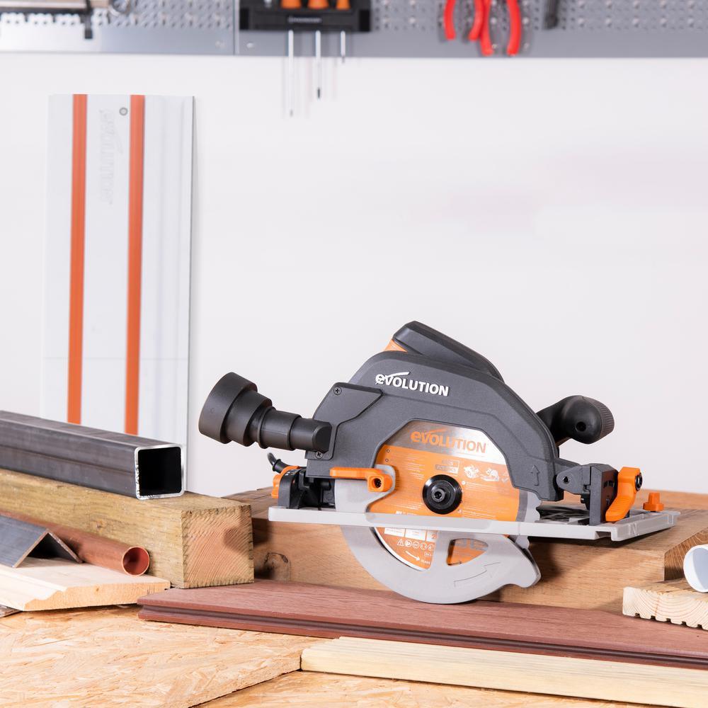 15 Amp 7-1/4 in. Circular Track Saw Kit with 40 in. Track, Electric Brake and Multi-Material Blade - Super Arbor