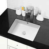 Boyel Living 17 in. x 12 in. Rectangle Undermount Bathroom Vessel Sink White