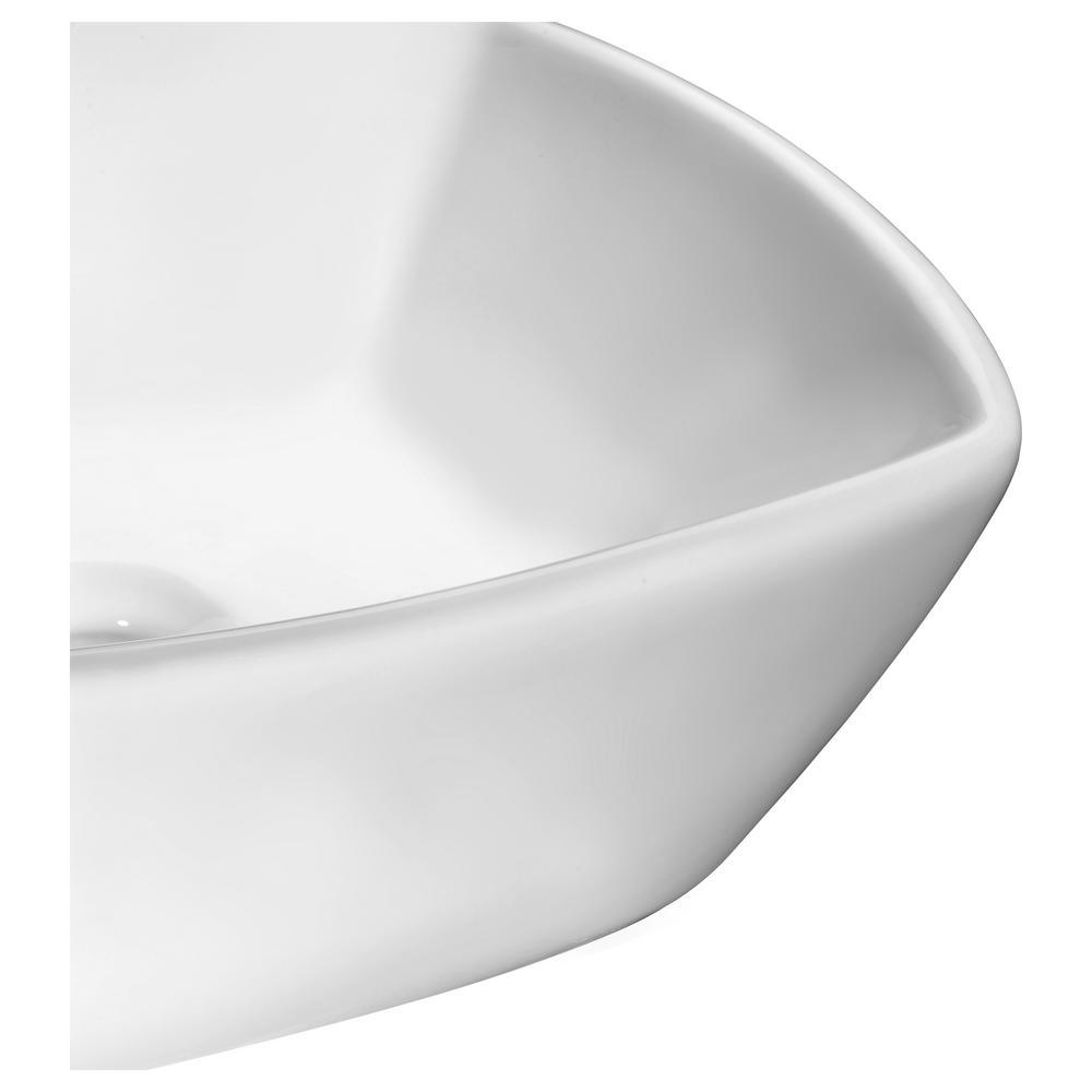 Deux Series Ceramic Vessel Sink in White - Super Arbor
