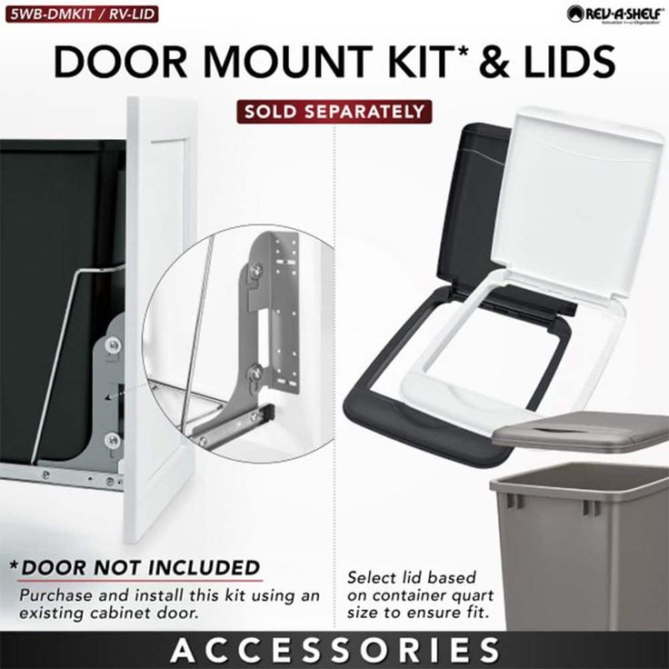 Rev-A-Shelf 35-Quart Plastic Pull Out Trash Can