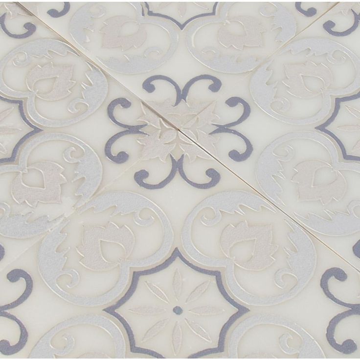 Tetris Florita Blanco 6 in. x 6 in. Polished Marble Wall Tile (5 sq. ft. / case)