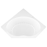Carnelian 5 ft. Center Drain Air Bath Tub in White - Super Arbor