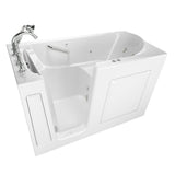 Whirlpool & Air Bath 30 in. x 60 in. Left-Hand Walk-In Bath with Roman Tub Filler and Cadet 3 FloWise Tall Height Toilet - Super Arbor