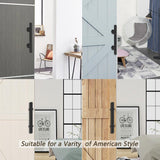 10 in. Black Hexagon Pull and Flush Sliding Barn Door Handle Set - Super Arbor