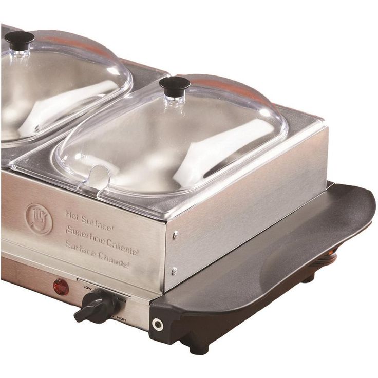 4.5 Qt. Silver Buffet Server with 3 Crocks