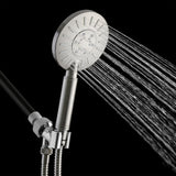 3-Spray 4.75 in. Single Wall Mount Handheld Adjustable Shower Head in Brushed Nickel - Super Arbor
