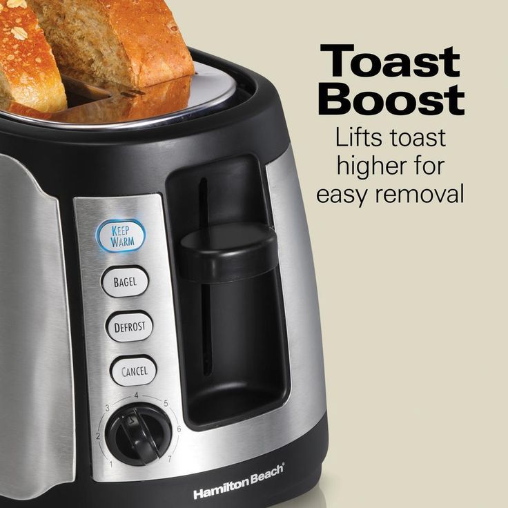 4-Slice Black Long Slot Toaster