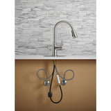 Tyne Single-Handle Pull-Down Sprayer Kitchen Faucet in Vibrant Stainless - Super Arbor
