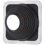 No-Calk Master Flash 12-1/2 in. x 11-3/4 in. Rubber Vent Pipe Roof Flashing with Adjustable Diameter - Super Arbor