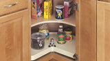 Rev-A-Shelf 28 in White Polymer Kidney Lazy Susan, Bottom-Mount Single Shelf