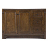 Creedmoor 48 in. W Bath Vanity Cabinet Only in Walnut with Right Hand Drawers - Super Arbor