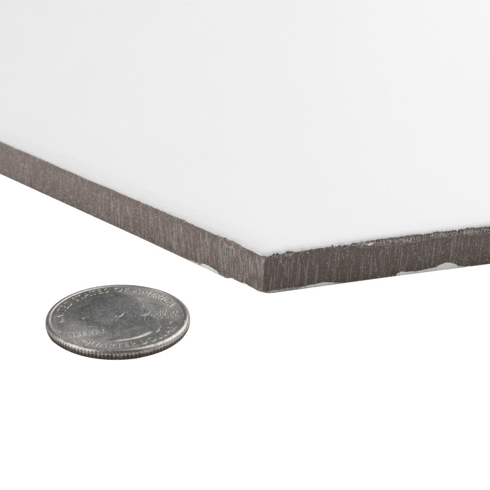 Merola Tile Apini Hex Matte White 9-1/8 in. x 10-1/2 in. Porcelain Floor and Wall Tile (7.14 sq. ft./Case)