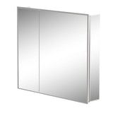 30 in. W x 26 in. H x 5-1/4 in. D Frameless Aluminum Recessed or Surface-Mount Medicine Cabinet with Easy Hang System