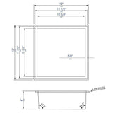 12 in. x 12 in. x 4 in. Niche in Polished Stainless Steel - Super Arbor