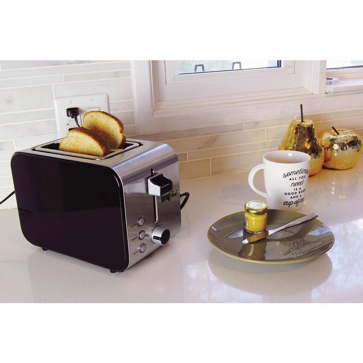 2-Slice Stainless Steel Toaster with Adjustable Browning Controls