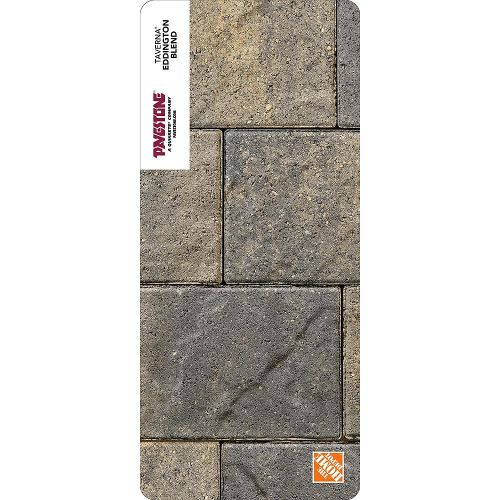 Pavestone Paper Sample Only of Taverna Rec 11.81 in. L x 7.87 in. W x 50 mm. H Eddington Blend Concrete Paver (1-Piece)