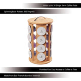 30-Count Bamboo Coffee Pod Carousel