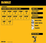 DEWALT 14-Piece Assorted Titanium Twist Drill Bit Set