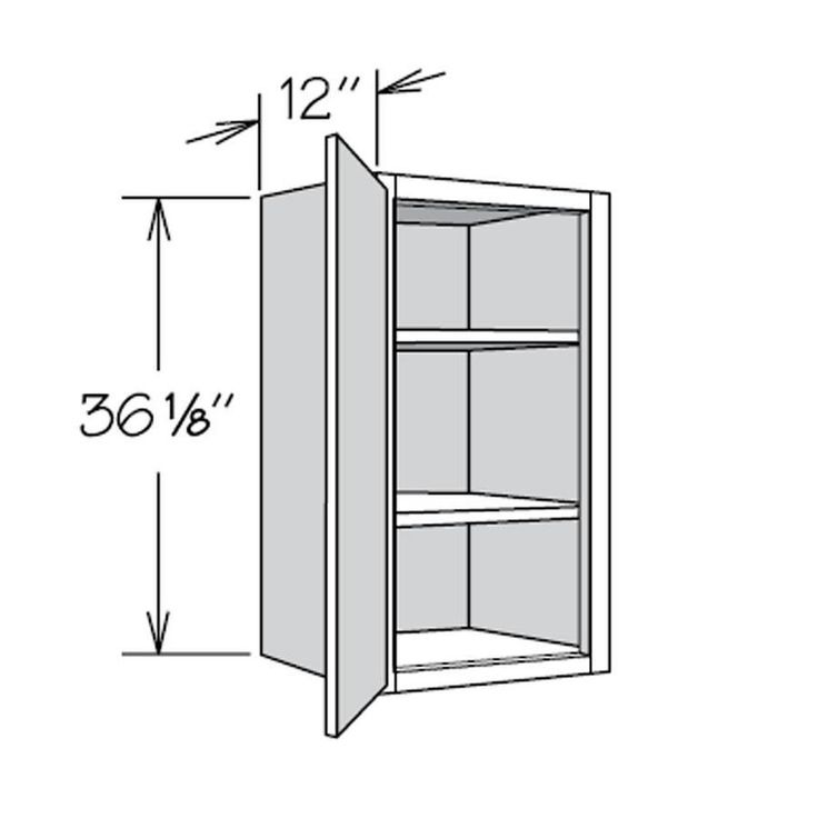 allen + roth Dawley 12-in W x 36.125-in H x 12-in D Linen Maple Door Wall Semi-Custom Cabinet